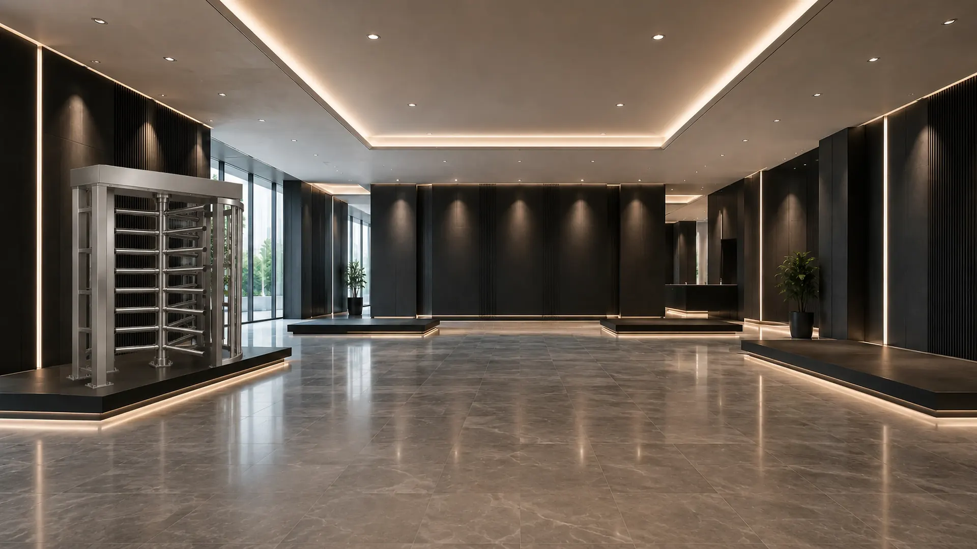 Turnike ürününün sergilendiği temsili showroom alanı